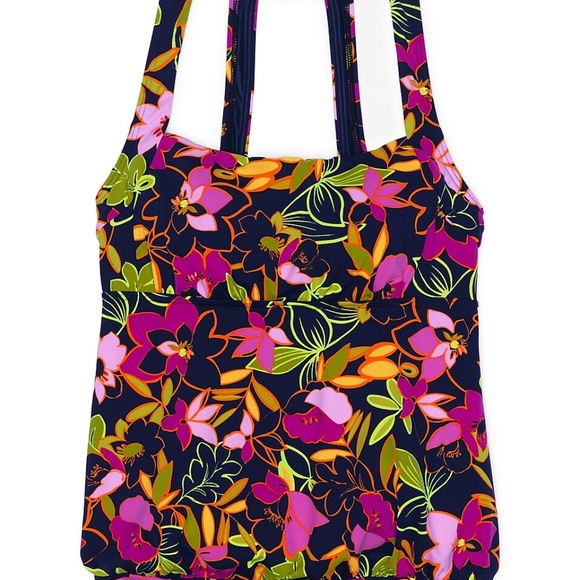 Lands' End Blouson Tankini Top NWT! - Picture 3 of 3